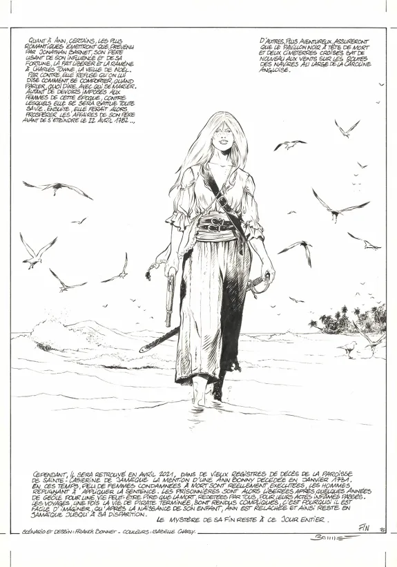 Planche noir et blanc, Ann Bonny, la louve des Caraïbes, Livre II (T.2), Franck Bonnet