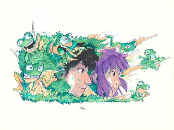 Colored illustration, Maison Croa Croa, Davide Tosello