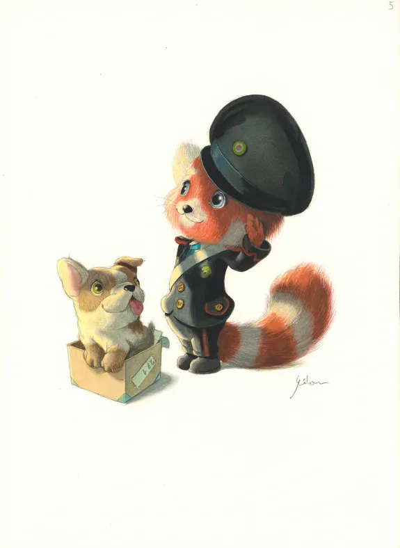 Colored illustration, On a volé doudou !, Quentin Gréban