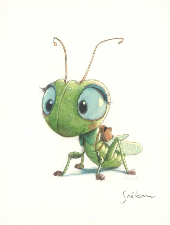 Colored illustration, À la découverte des humains, Quentin Gréban