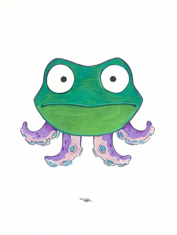 Colored illustration, Maison Croa Croa, Davide Tosello