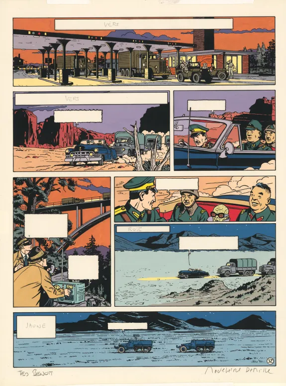 Color layout, Blake et Mortimer, Ted Benoit