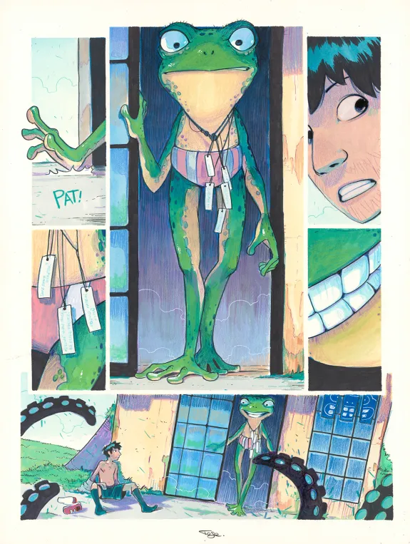 Colored original page, Maison Croa Croa, Davide Tosello