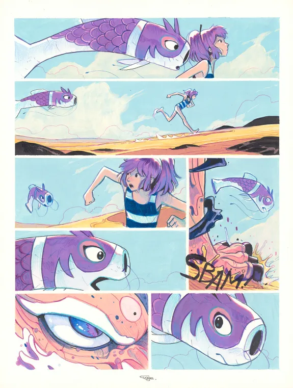 Colored original page, Maison Croa Croa, Davide Tosello