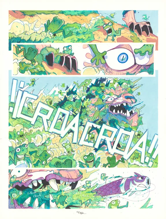 Colored original page, Maison Croa Croa, Davide Tosello