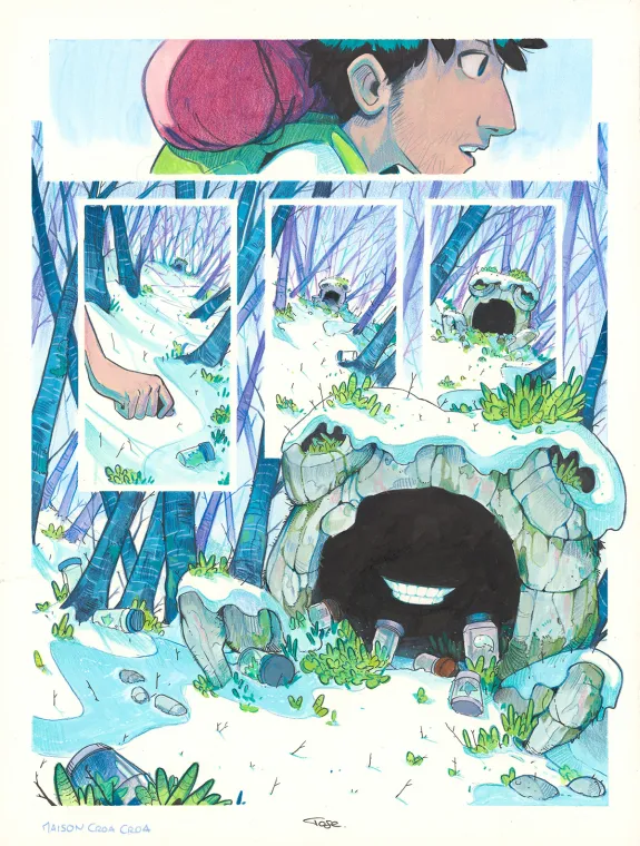 Colored original page, Maison Croa Croa, Davide Tosello