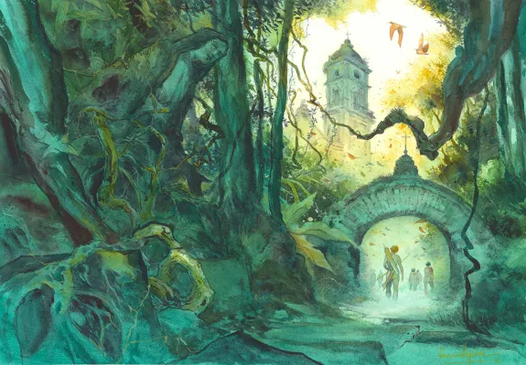 Illustration couleur, La Terre sans Mal, Emmanuel Lepage