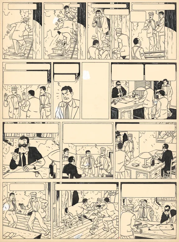 Planche noir et blanc, Barelli, L'Énigmatique Mr Barelli (T.1), Bob De Moor