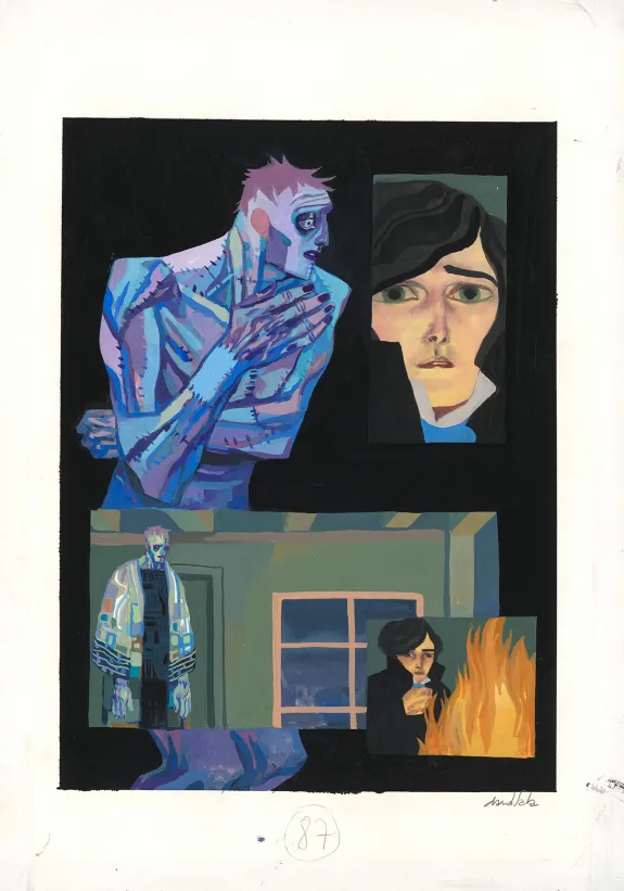 Planche couleur, Frankenstein, David Sala