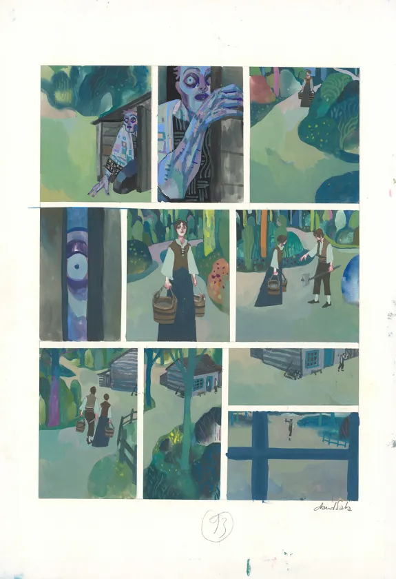 Planche couleur, Frankenstein, David Sala