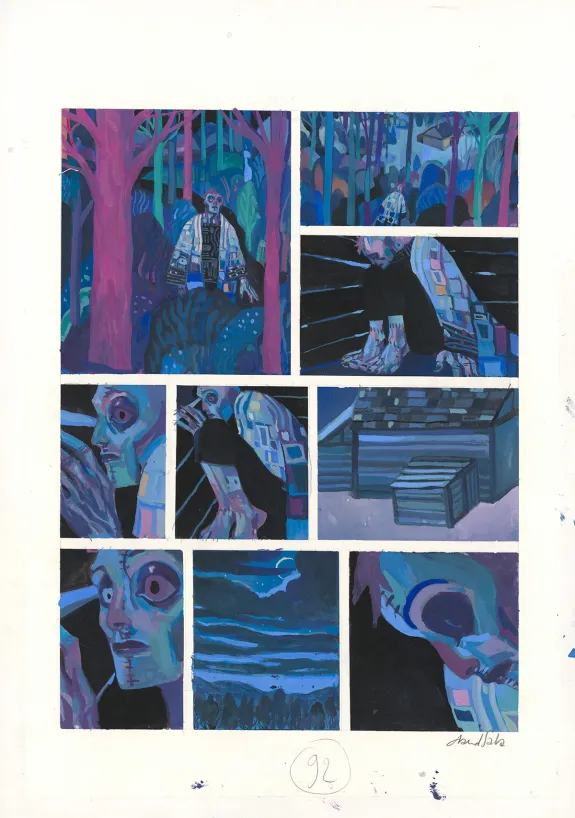 Planche couleur, Frankenstein, David Sala