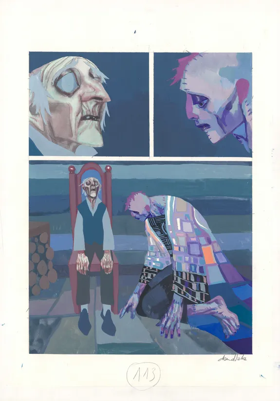 Planche couleur, Frankenstein, David Sala