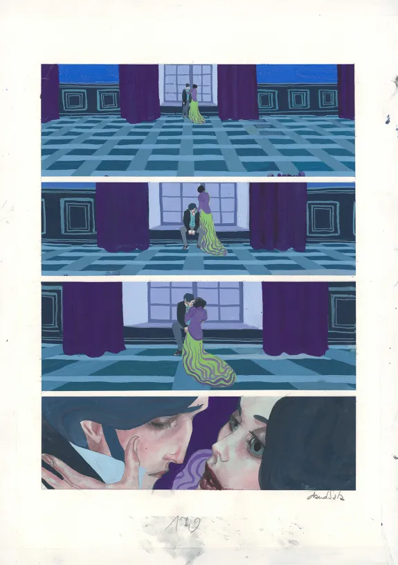 Colored original page, Frankenstein, David Sala