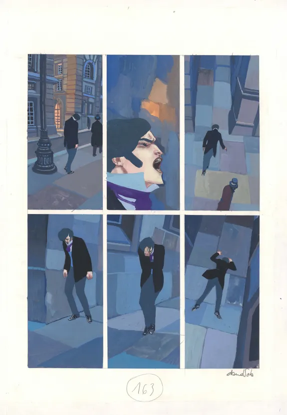 Colored original page, Frankenstein, David Sala