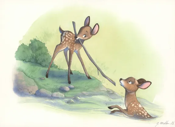 Illustration couleur, Les merveilleuses histoires de Grand Père dans la forêt, Julie Mellan