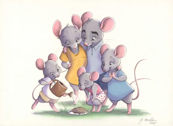 Illustration couleur, Les belles histoires de grand mère pour les beaux jours, Julie Mellan