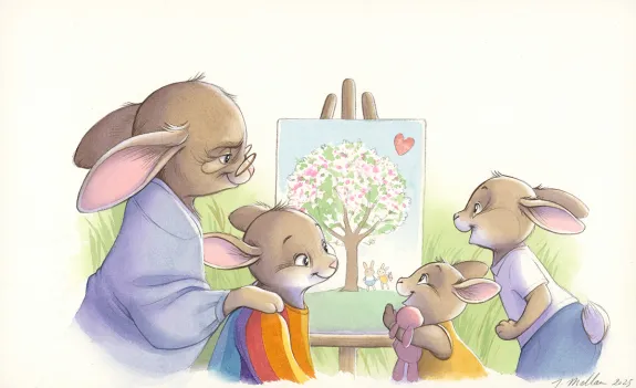 Illustration couleur, Les belles histoires de grand mère pour les beaux jours, Julie Mellan