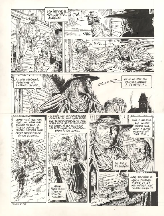 Planche noir et blanc, Lonesome, Le Territoire du sorcier (T.4), Yves Swolfs