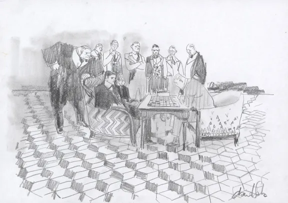Crayonné, Le Joueur d'échecs, David Sala