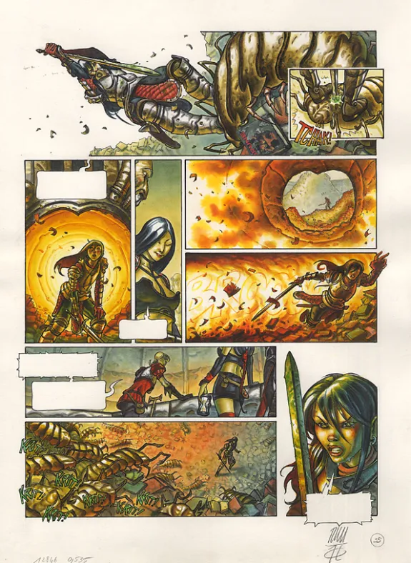 Planche couleur, Les Âmes d'Hélios, Au fil de l'épée (T.2), Roberto Ricci