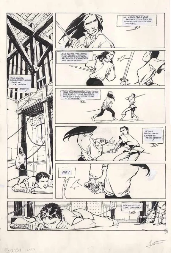 Planche noir et blanc, Marie des Loups, La garde Rouge (T.1), Régis Penet
