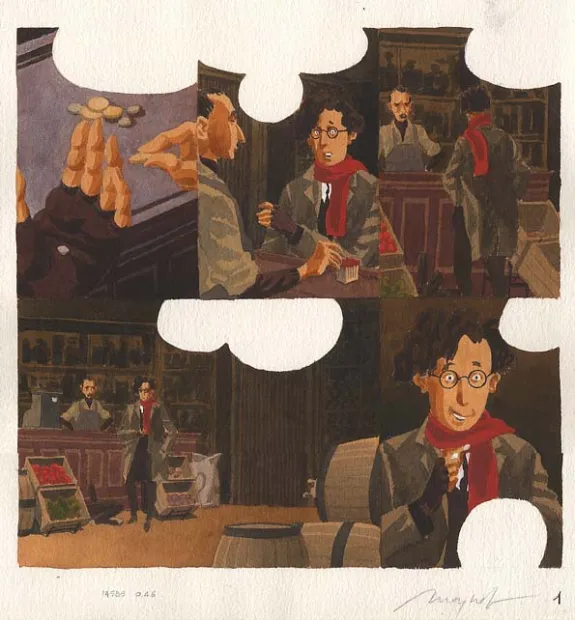 Planche couleur, Oscar & Monsieur O, Emmanuel Moynot