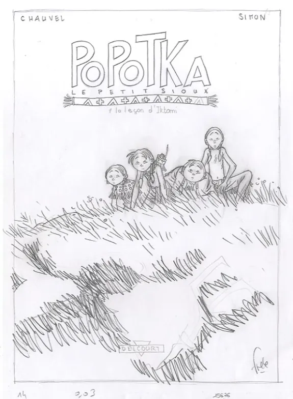 Crayonné, Popotka le petit sioux, La leçon d'Iktomi (T.1), Fred Simon
