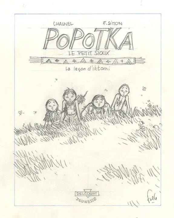 Crayonné, Popotka le petit sioux, La leçon d'Iktomi (T.1), Fred Simon