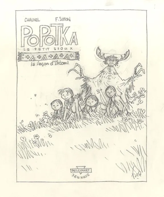 Sketch, Popotka le petit sioux, La leçon d'Iktomi (T.1), Fred Simon