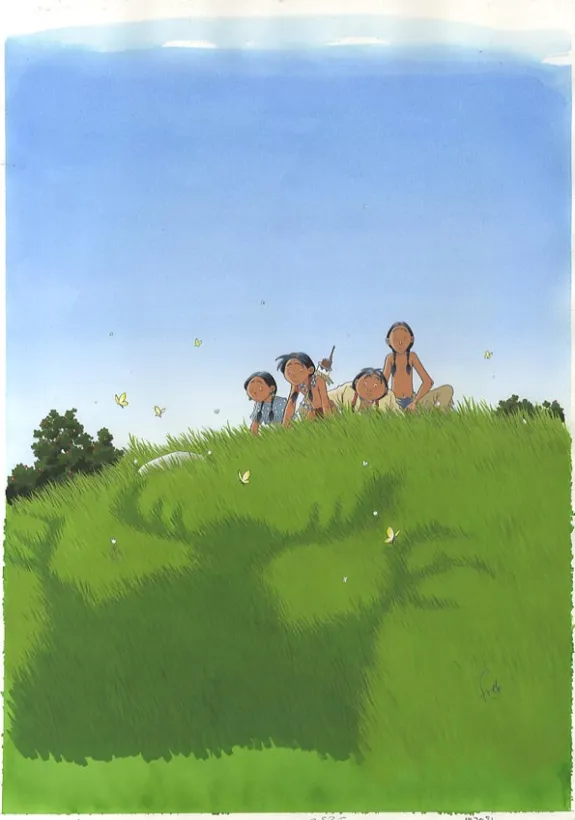 Couverture, Popotka le petit sioux, La leçon d'Iktomi (T.1), Fred Simon