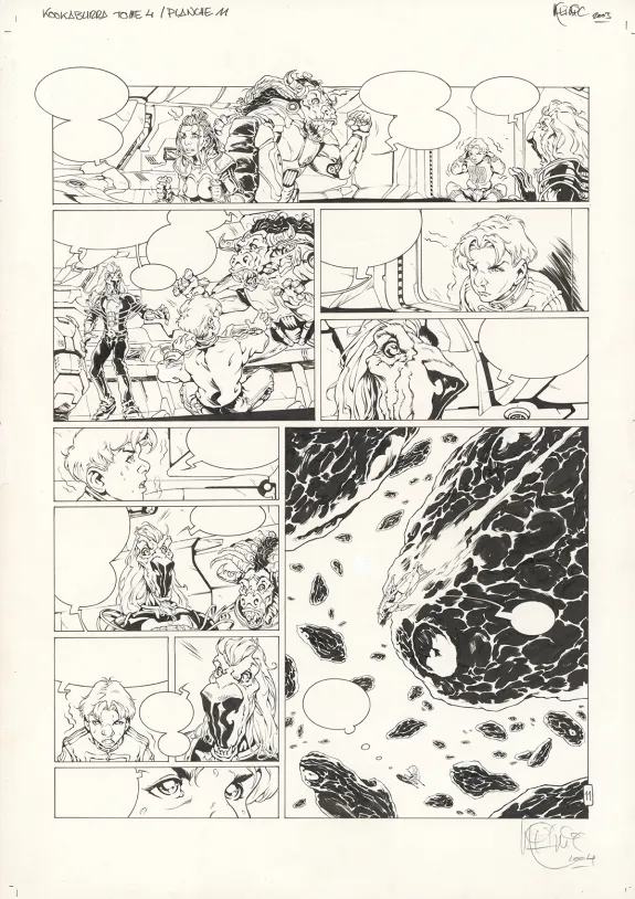 Planche noir et blanc, Kookaburra, Système Ragnarok (T.4), Nicolas Mitric