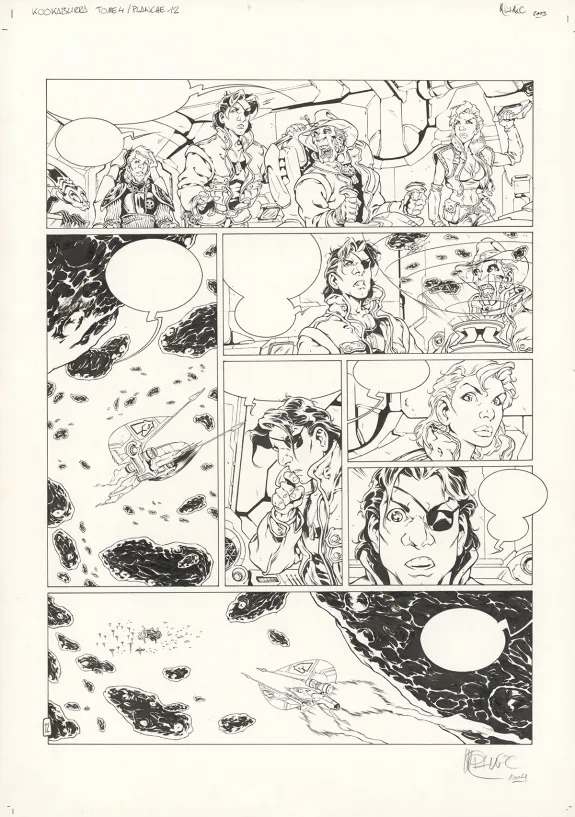 Planche noir et blanc, Kookaburra, Système Ragnarok (T.4), Nicolas Mitric