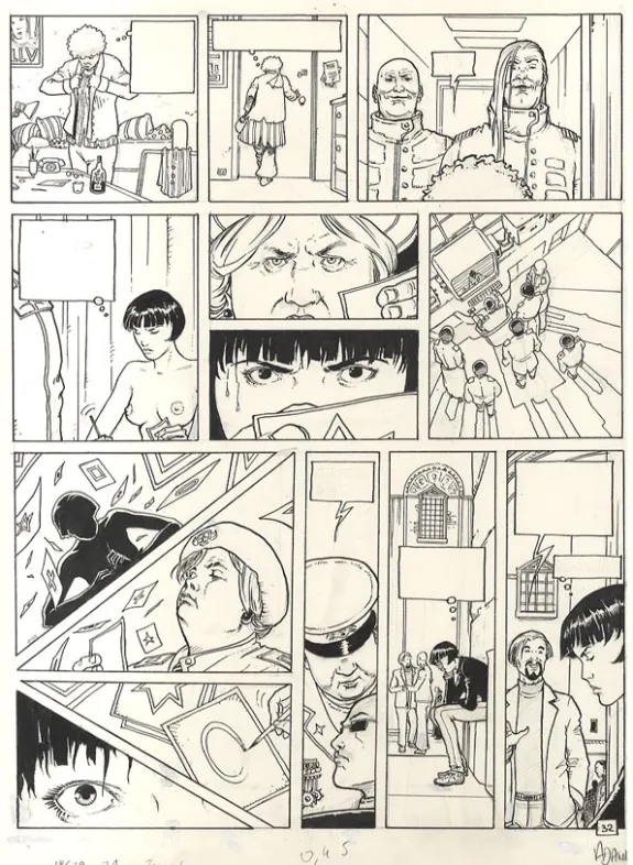 Planche noir et blanc, La Malédiction de Zener, Sibylle (T.1), Philippe Adamov