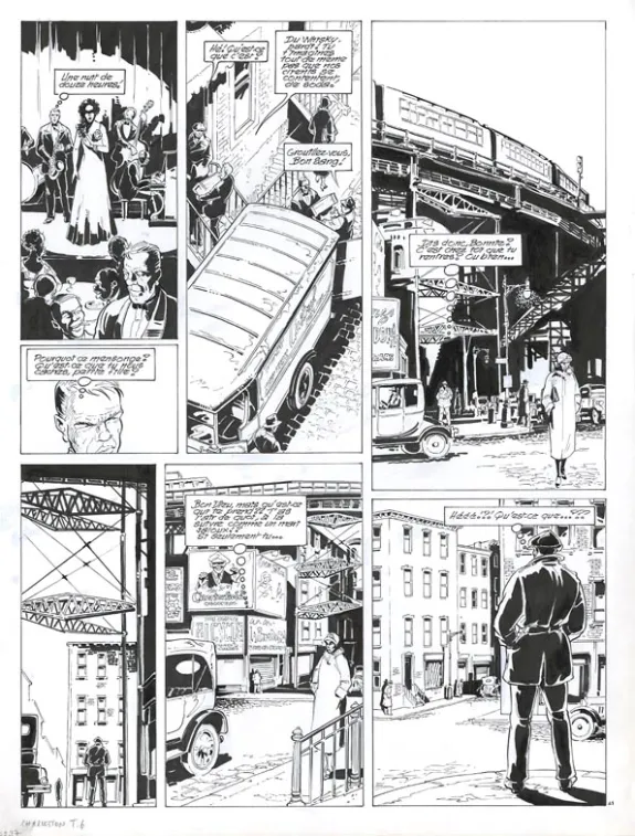 Planche noir et blanc, Louis la Guigne, Charleston (T.6), Jean-Paul Dethorey
