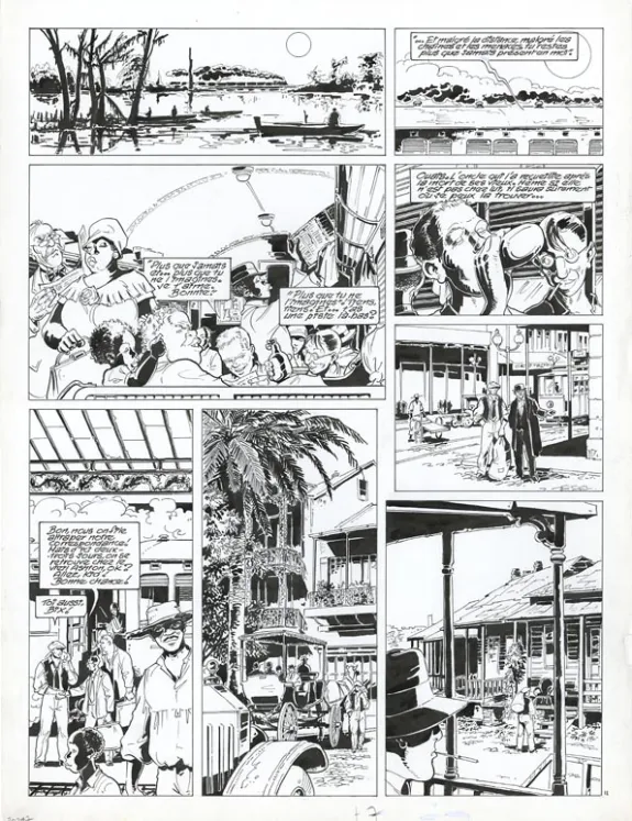 Planche noir et blanc, Louis la Guigne, Les vagabonds (T.7), Jean-Paul Dethorey