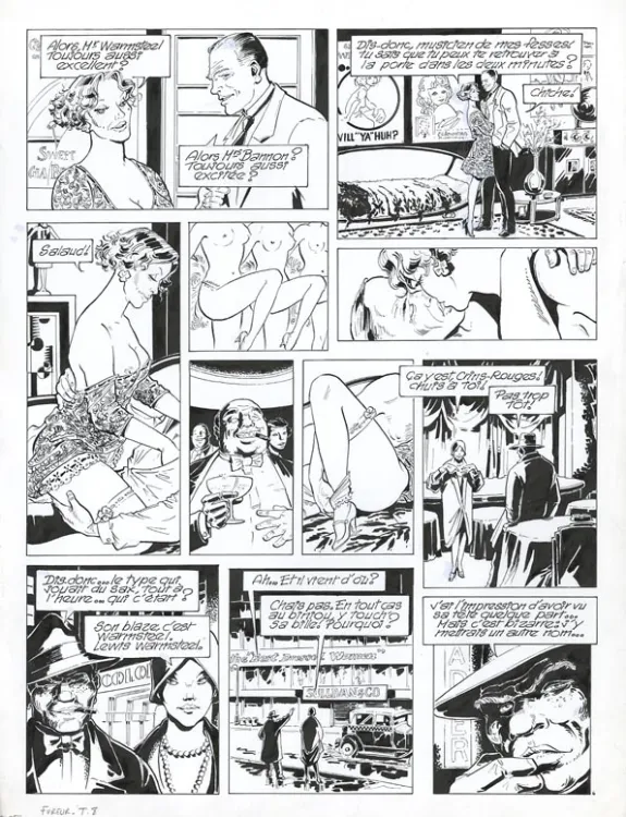 Planche noir et blanc, Louis la Guigne, Fureur (T.8), Jean-Paul Dethorey