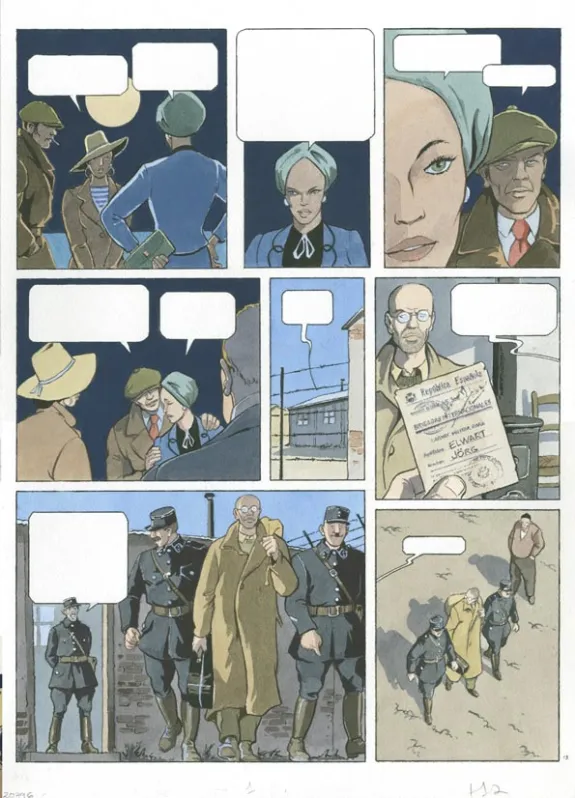 Colored original page, Louis la Guigne, Les parias (T.12), Jean-Paul Dethorey