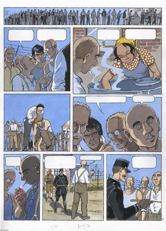 Colored original page, Louis la Guigne, Les parias (T.12), Jean-Paul Dethorey