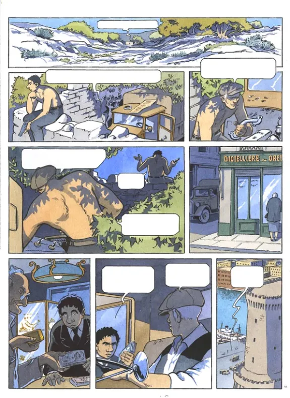 Planche couleur, Louis la Guigne, Lo zio (T.13), Jean-Paul Dethorey