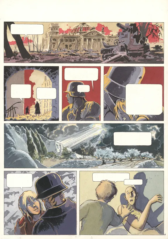 Colored original page, L'oiseau noir, Jean-Paul Dethorey