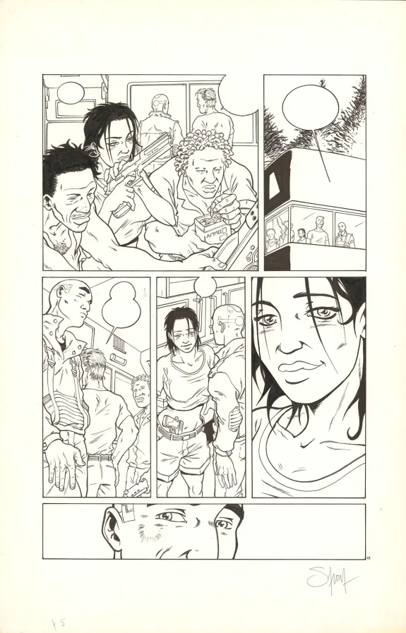Planche noir et blanc, Nomad, Mémoire cache (T.5), Sylvain Savoia