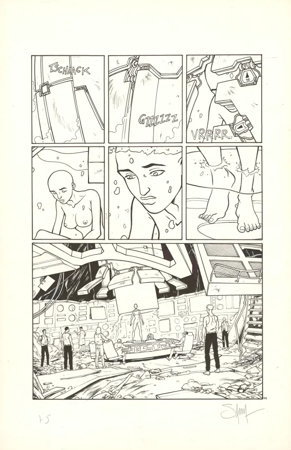 Planche noir et blanc, Nomad, Mémoire cache (T.5), Sylvain Savoia