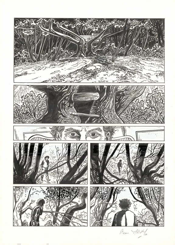 Planche noir et blanc, L'Histoire de chaque jour, Lise a souvent peur (T.1), Pierre Makyo