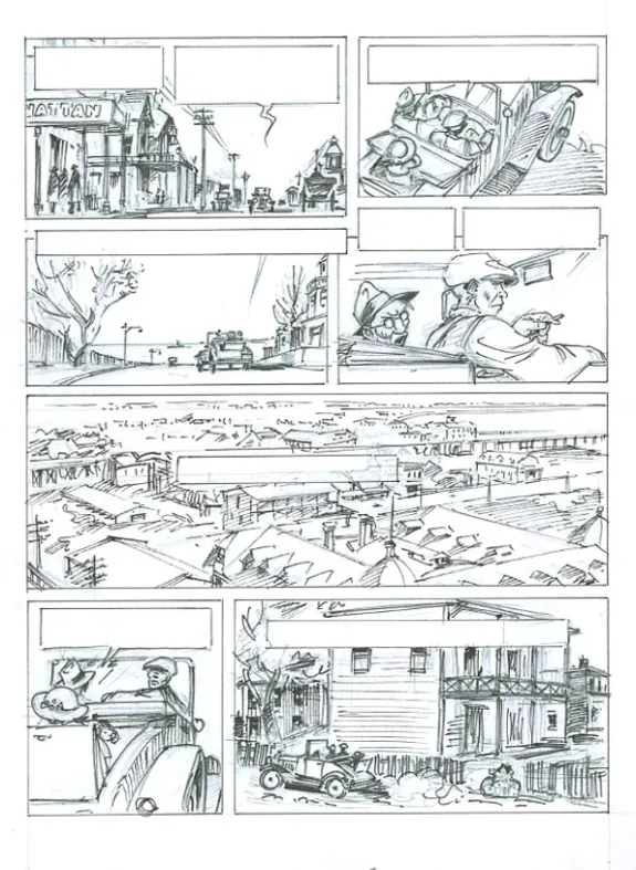 Illustration noir et blanc, Louis la Guigne, Fureur (T.8), Jean-Paul Dethorey