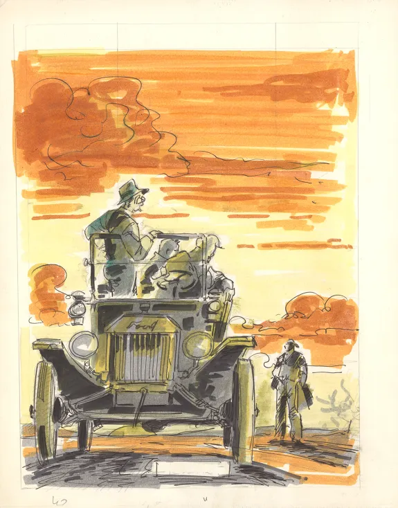 Projet de couverture, Louis la Guigne, Les vagabonds (T.7), Jean-Paul Dethorey