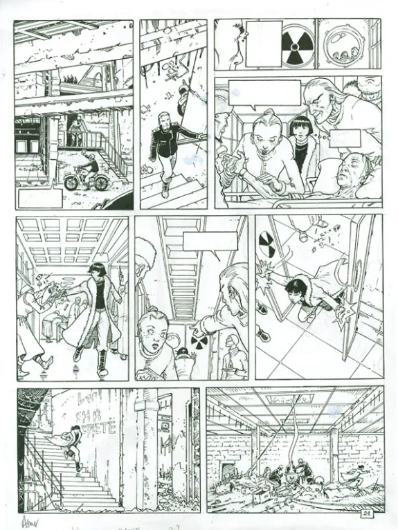 Planche noir et blanc, La Malédiction de Zener, Le Clan des embaumeurs (T.2), Philippe Adamov
