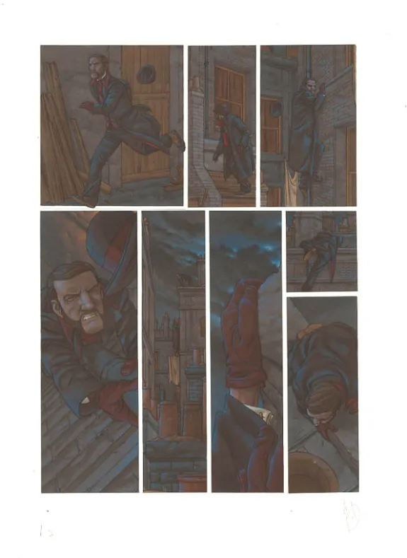 Planche couleur, Le Marteau des sorcières, Man Aces Cemjk (T.2), Jean-Christophe Thibert