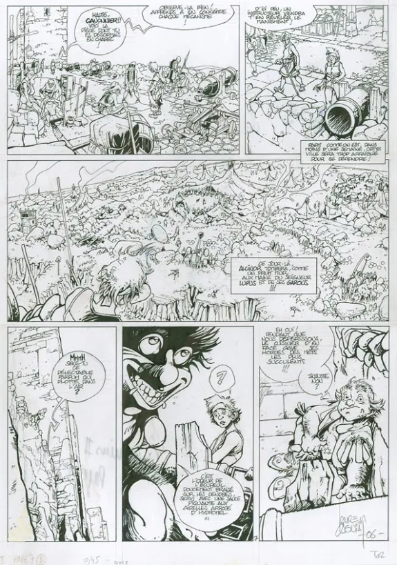 Planche noir et blanc, Vauriens, Dame Brèche-Dent (T.2), Laurent Cagniat