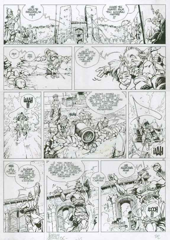 Planche noir et blanc, Vauriens, Dame Brèche-Dent (T.2), Laurent Cagniat