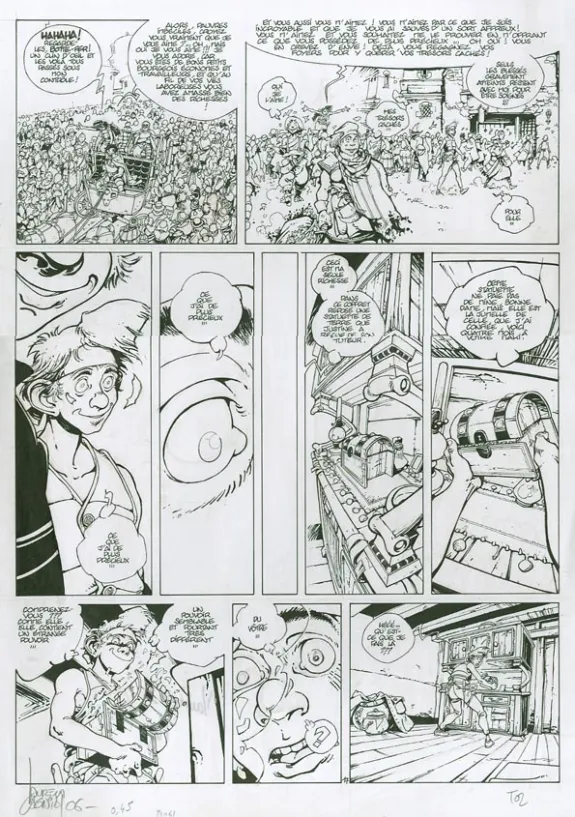 Planche noir et blanc, Vauriens, Dame Brèche-Dent (T.2), Laurent Cagniat
